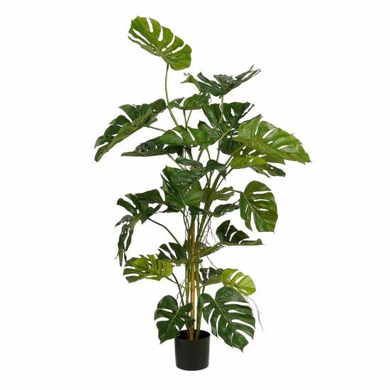 Mica Decorations Kunstplant Monstera - 120x120x140 cm - Polyester - Groen