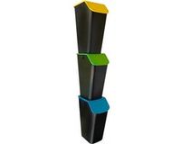 Practic - Set van 3 Practic Bini recyclebakken - 35 liter - Zwart