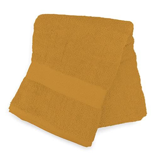 Soleil d'ocre Lagune badhanddoek - mosterd - 70 x 130 cm