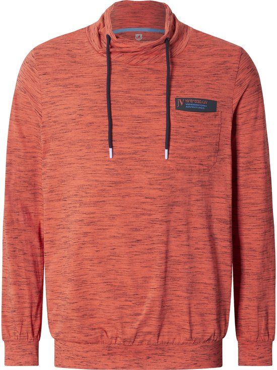 Jan Vanderstorm heren Sweatshirt - Lichtoranje - Maat 52/54 - Katoen/Polyester - Plus Size