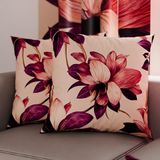 PETTI Artigiani Italiani - Paar kussenslopen 60 x 60 cm van microvezel, decoratief kussen voor slaapkamer, bank, woonkamer, set van 2 kussenslopen, bloemenpatroon 7, 100% Made in Italy