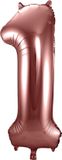 Folat Folieballon Cijfer 1 Brons - 86 cm
