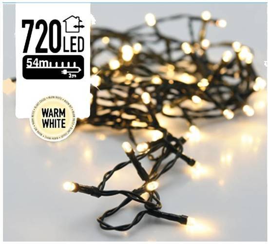 DecorativeLIghting Kerstverlichting 720 LED's 54 meter warm wit