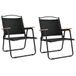 VidaXL Tuinstoel Terras Oxford, Staal Zwart, 2 stuks