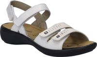 Josef Seibel Ibiza 86 Dames Platte Sandalen Wit Leer Maat 38