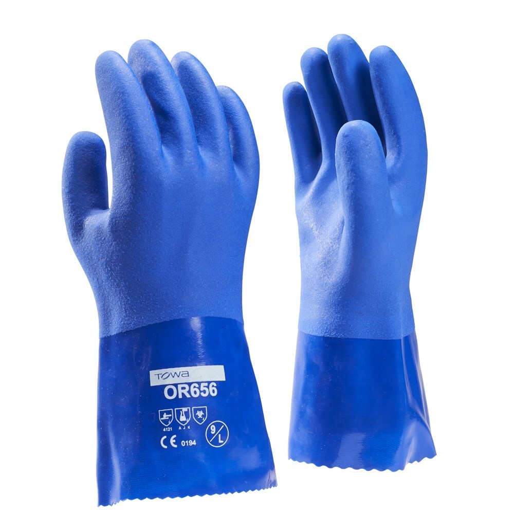 Towa handschoen OR656 pvc blauw blauw mt 10 XL