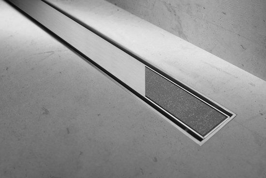 Easy Drain Compact TAF 160 cm Douchegoot - Geborsteld RVS - Dicht Rooster