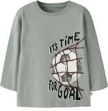 NAME IT Shirt 'NMMLeander' jade groen / pastelgroen / zwart
