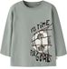 NAME IT Shirt 'NMMLeander' jade groen / pastelgroen / zwart