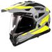 LS2 MX702 Pioneer II Namib Mat Grijs Fluo Geel Adventure Helm Maat XS