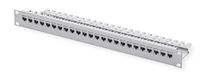 Telegärtner Panneau de brassage - Façade - Montable en rack - RJ-45 X 24 - Gris clair, RAL 7035-1U - 48,3 cm (19 pouces)