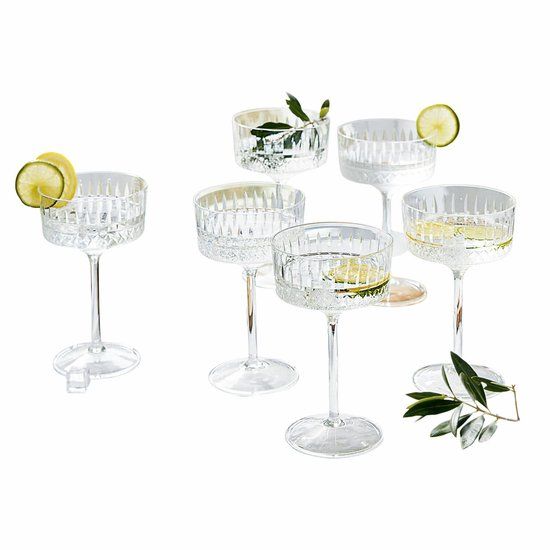 LOBERON Champagneglas set van 6 Deion helder