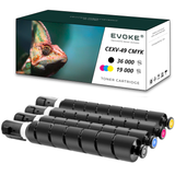 Evoke Compatibele Toner voor Canon C-Exv49 Cexv49 4X Cmyk: Zwart, Cyaan, Magenta, Geel 92999 Pagina's Imagerunner Advance C3020 C3320 C3325I C3330I