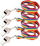 Merkloos / Sans marque Rubies Nederland b.v. Fluitje pride - 4x - regenboog kleuren koord