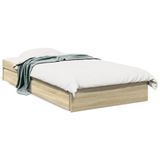 vidaXL Bedframe met lades, Sonoma eiken, 90x190 cm