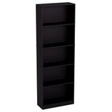 Vida Designs Cambridge 5 Laag Extra groot Boekenkast, Modern Space-Saving Opbergmeubel for Woonkamer, Slaapkamer or Kantoor, Vrijstaand Design, H175xW60xD24cm (Zwart)