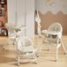 StarTech Baby hoogstoel - Kinderstoel met lig- en draaifunctie - In hoogte verstelbaar - Opvouwbaar - Eettafelblad - Wielen - Beige