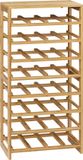 5Five Wijnrek/flessenrek - 8 lagen - bamboe hout - 32 flessen - 45 x 24 x 89 cm