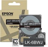 Epson LK-6BWJ Zwart, Wit Labeltape 24mm