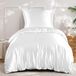 Linge de lit en satin blanc avec fermeture éclair pour un confort de sommeil luxueux