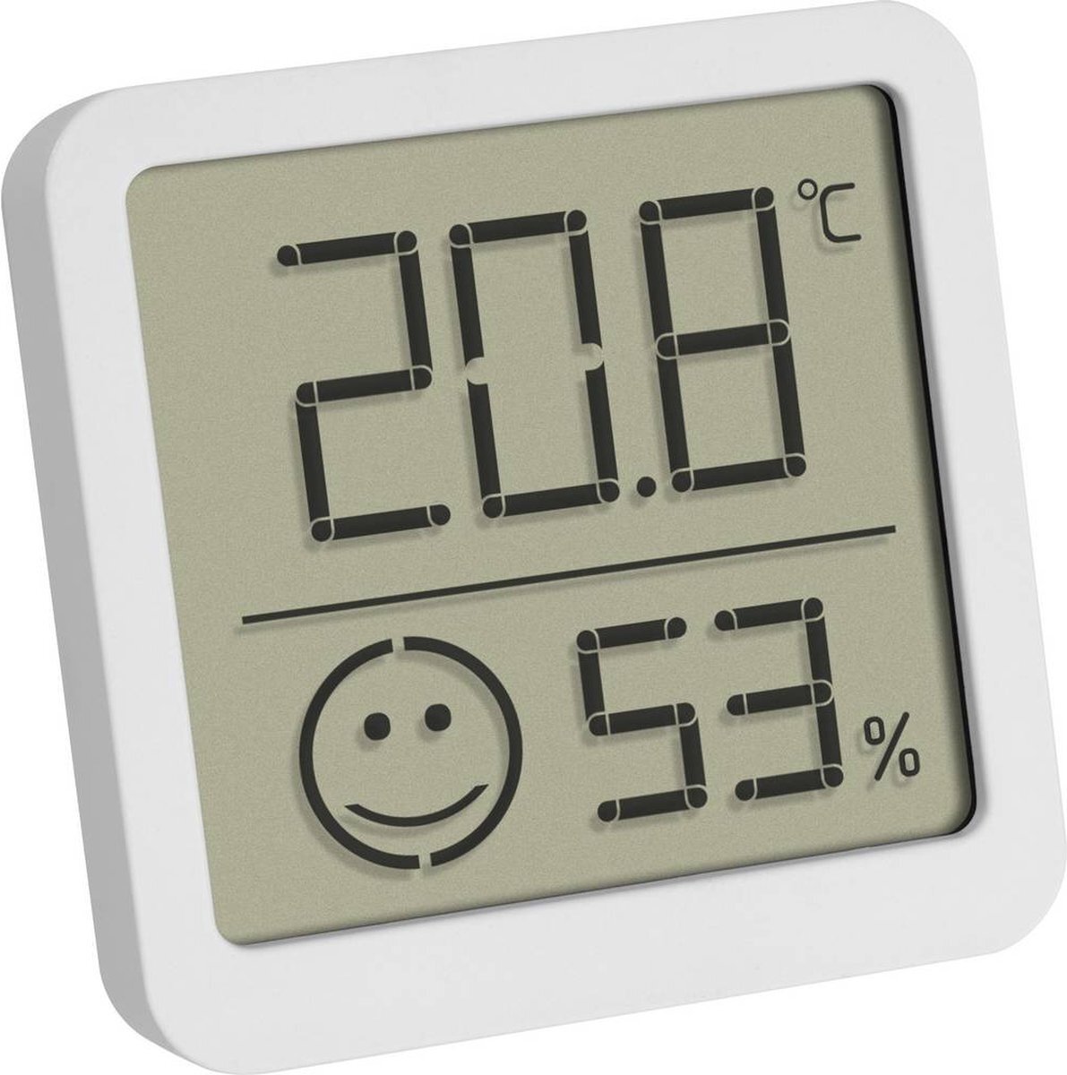 TFA 4er Set Digitales Thermo-Hygrometer mit Komfortzone Thermo- en hygrometer Wit