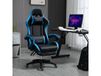 Vinsetto Chaise de jeu ergonomique avec dossier inclinable à 135° et soutien lombaire, 65 x 65 x 121-129 cm noir