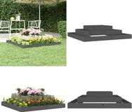 vidaXL Plantenbak - 110x110x27 cm - Massief Grenenhout - Grijs
