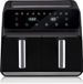 alpina Dubbele Airfryer XXL - Heteluchtfriteuse 2x4L - Air Fryer met Digitaal Touchscreen - Heteluchtoven voor 6 Personen en Meer - 8 Kookprogramma's - Sync-Modus - Timer Functie