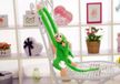 Lean toys Peluche Singe Avec Mascotte Bébé Vert 70 cm