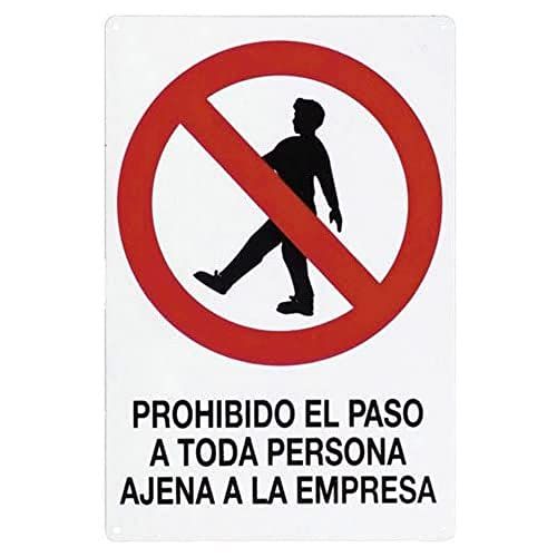 WOLFPACK Schild verboden Persona Ajena Bedrijf 30 x 21 cm.