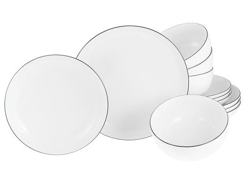 CreaTable Allround Black Line 12-delige serviesset