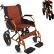 Mobiclinic Pirámide Rolstoel - Oranje - 46 cm Zitbreedte - Opvouwbaar