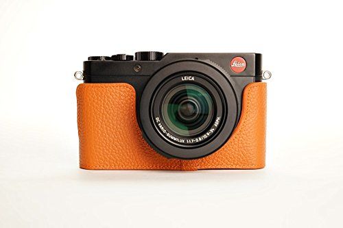 TP Handgemaakte Echt Lederen Camera Case Tas Cover Voor Leica D-LUX Typ 109 D-LUX7 - Oranje