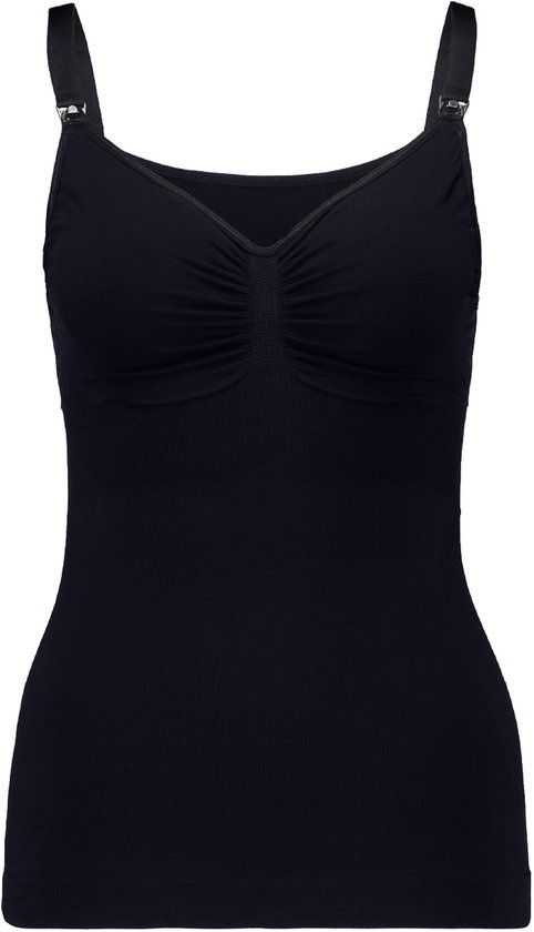 Carriwell Naadloos Voedingshemd met Shapewear - Zwart - L