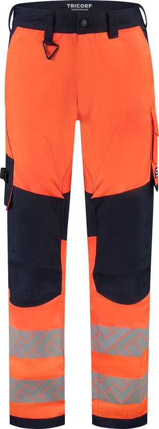 Tricorp Werkbroek Funct. Stretch High Vis Redefined Knieversterking 506119 - FluororangeInk - 52