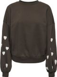 ONLY ONLMACY L/S O-NECK BOX CC SWT NOOS Sweatshirt Vrouwen Bracken Katoenmix Hartjes Regular Fit