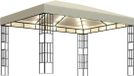 vidaXL Prieel met LED-lichtslinger 3x4 m crème
