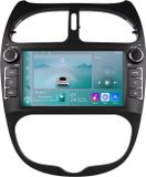 Happiq Autoradio met Bluetooth, CarPlay, Geschikt voor Apple en Android, Navigatie, Dubbel Din, voor Peugeot 206 / 206CC / 206SW (2000-2008)