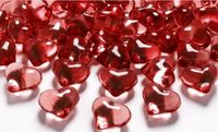 Cœur décoratif rouge sans marque avec diamants - 90 pièces - articles de loisirs créatifs - décoration Saint-Valentin/mariage