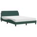 vidaXL Lit avec matelas "Dover", vert foncé, 120x200 cm, velours