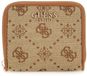 GUESS Neda SLG Zip Around Wallet Latte Logo Lichtbruin