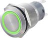 TRU COMPONENTS 701312 LAS1-AGQ-22E, GN Vandalismebestendige druktoets 250 V/AC 5 A 2x aan/(aan) Moment Groen IP67 1 stuk(s)