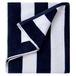 LULUHOME Pluche oversized strandlaken - pluizig katoen 96 x 180 cm marineblauw gestreept badhanddoek, grote zomer zwemmen cabana handdoek