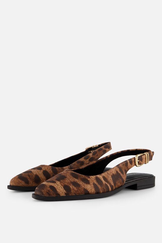 Tamaris Slingbacks bruin Panterprint Leer - Maat 38