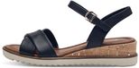 Tamaris - Dames - Sandalen met hak - Blauw - Maat 40