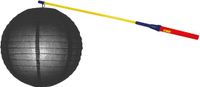 Lampionstokje 50 cm - met lampion - noir - D25 cm