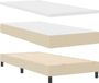 vidaXL Lit boxspring avec coussin et tête de lit crème 190 x 90 cm tissu
