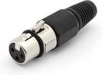 VELLEMAN CA100B XLR-koppeling, 3-polig, zwart
