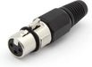 VELLEMAN CA100B XLR-koppeling, 3-polig, zwart