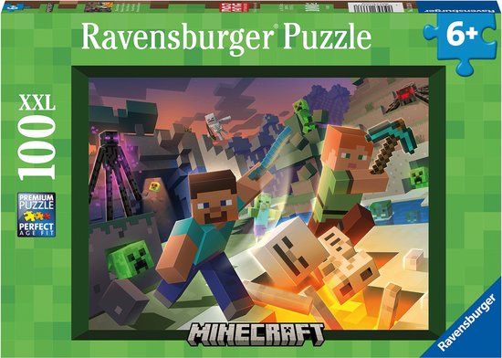 Ravensburger Minecraft Monster Puzzle - 100 XXL Pieces